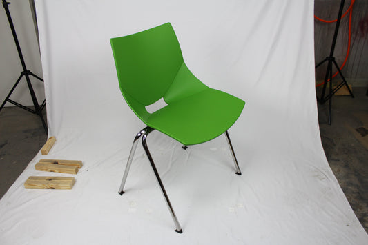 Shell Side or Dining Stackable Chair Plastic Green (Set of 2) Clearance Sale Set of 2 chairs for $49.95
