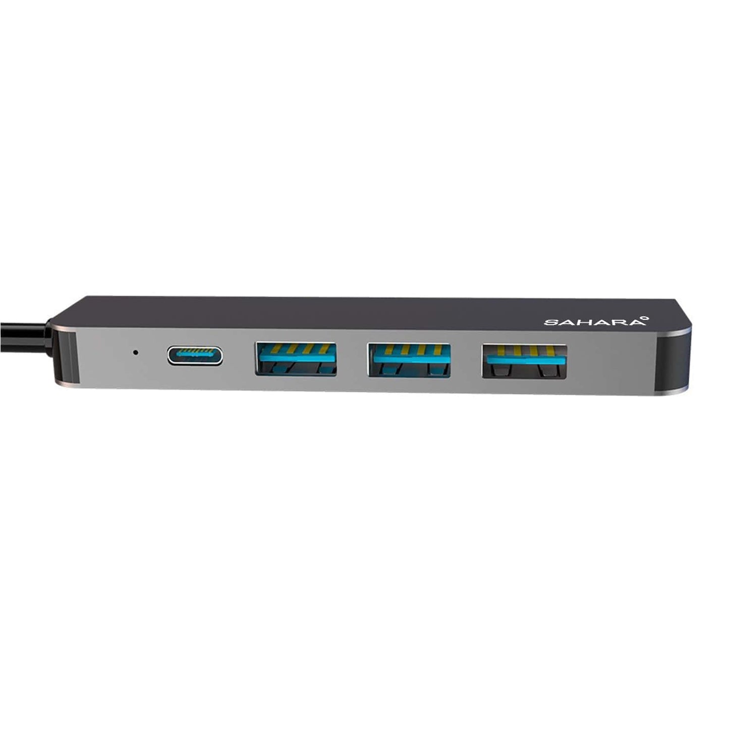5-in-1 USB-C Hub Adapter – Sleek Aluminum Multiport Hub with HDMI, USB 3.0, and USB-C PD Charging – Compatible with PC and MAC