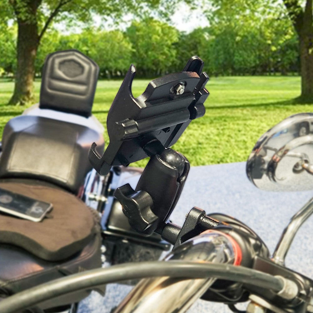 Large all-metal mount featuring articulating 1-inch ball mounting