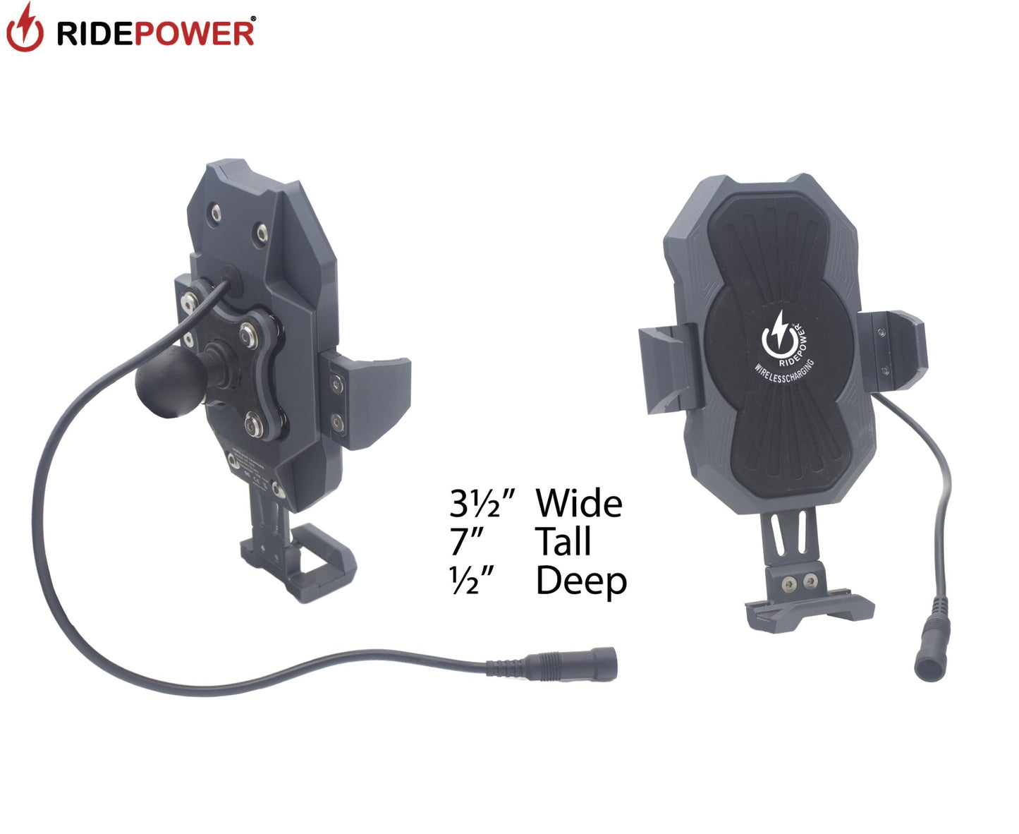 Metal Phone Mount Inductive charging kit - vibration dampening - IP67 rated