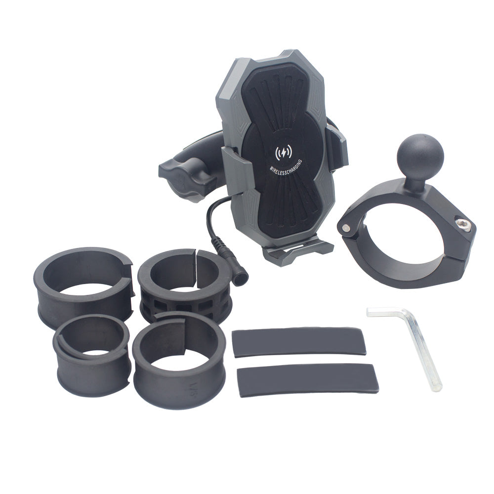 Metal Inductive wireless Charging Phone Mount with a 2" bar adapter