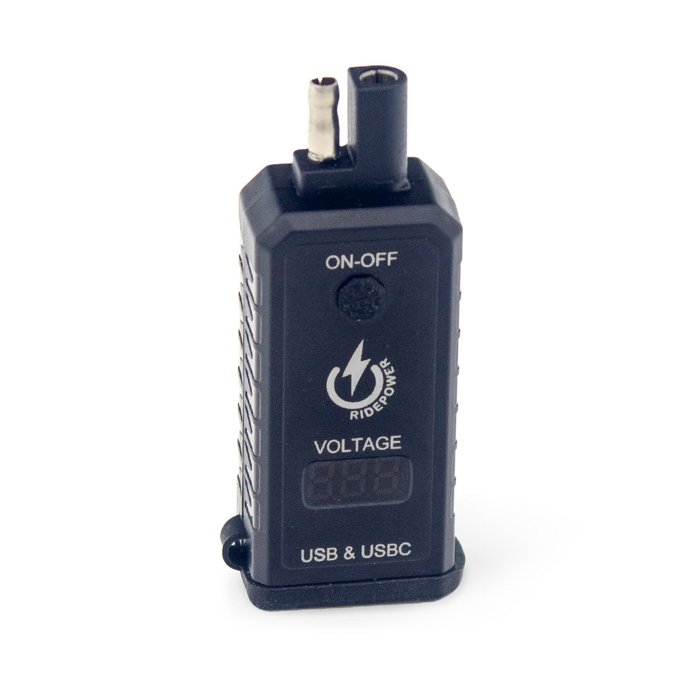 SAE to USBC & USB Adapters with Switched on off Digital Voltage Display