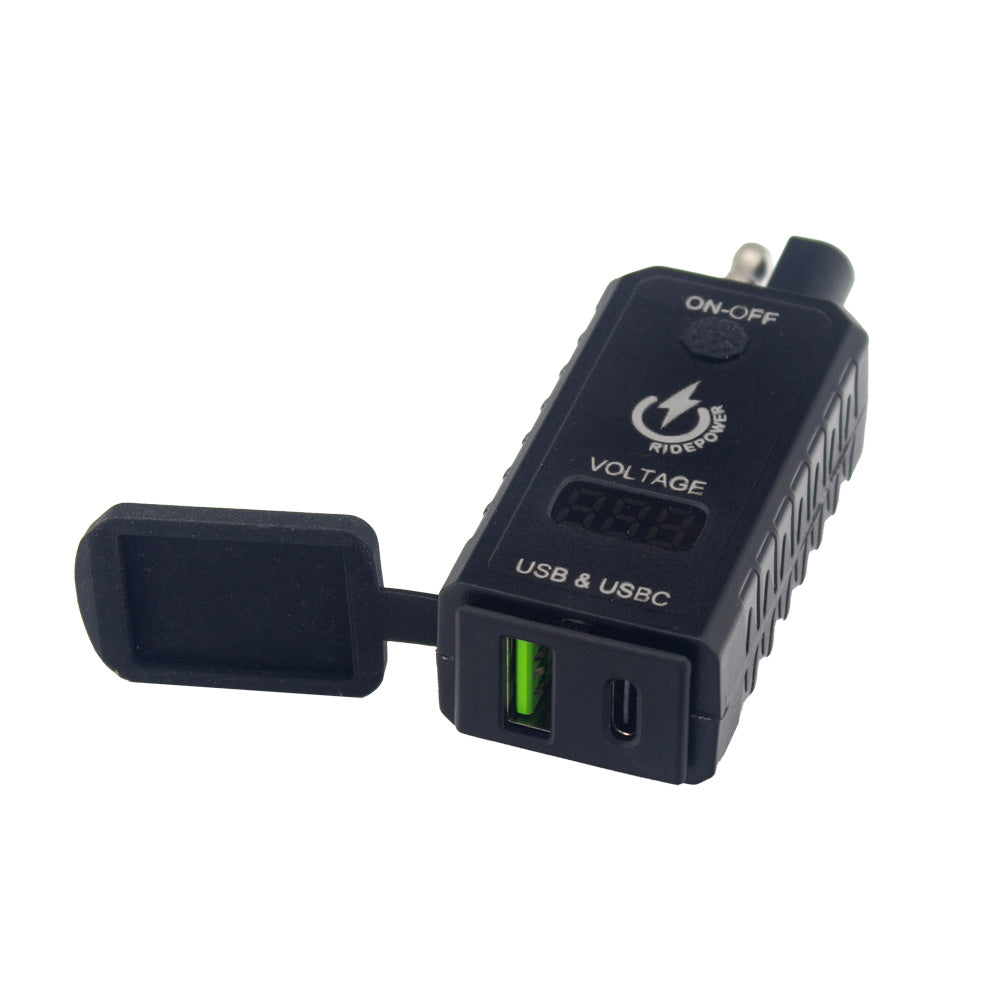 SAE to USBC & USB Adapters with Switched on off Digital Voltage Display
