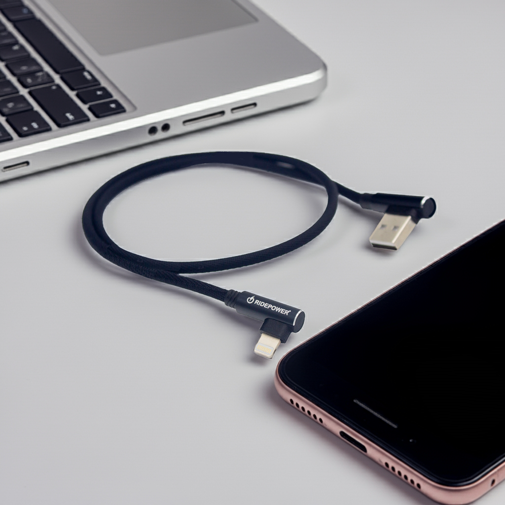 18" Fast Charging and Data High Performance Phone Cable 90 Degree USB to USBC