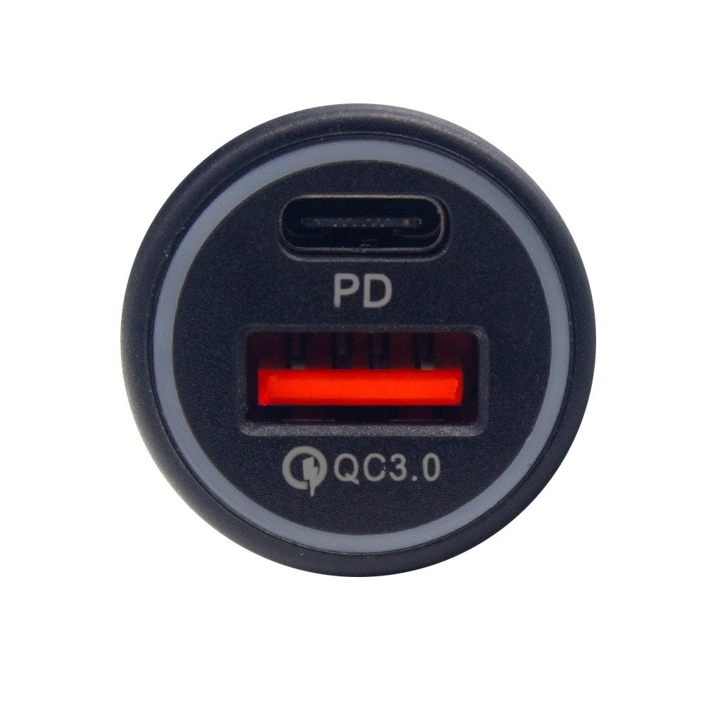 Power Adapter for lighter sockets + USB & USBC Ports and 15 Watt charging power