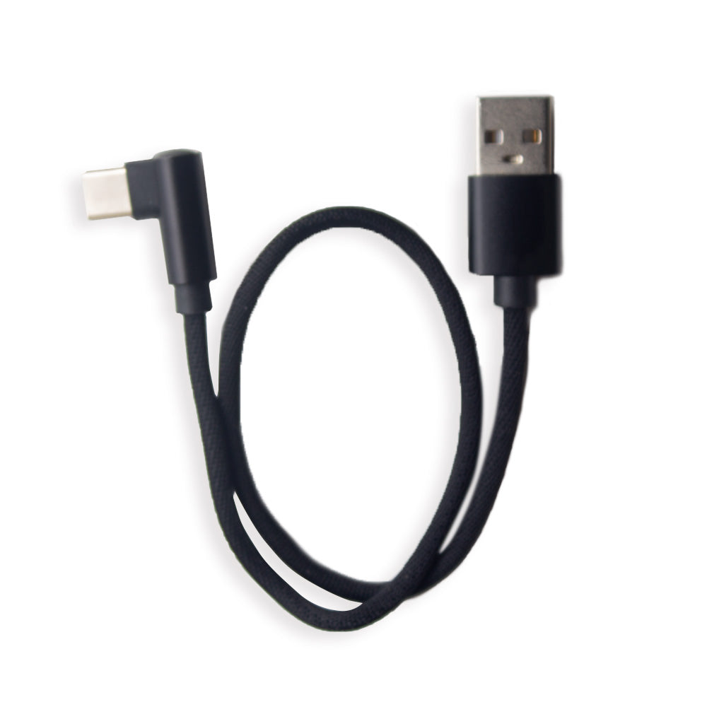 12" Phone Charging & Data Cable 90 degree USB USBC