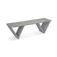 Backless Small Wood Bench Modern Design 54"L x 15"W x 17"H XQuare eco-friendly