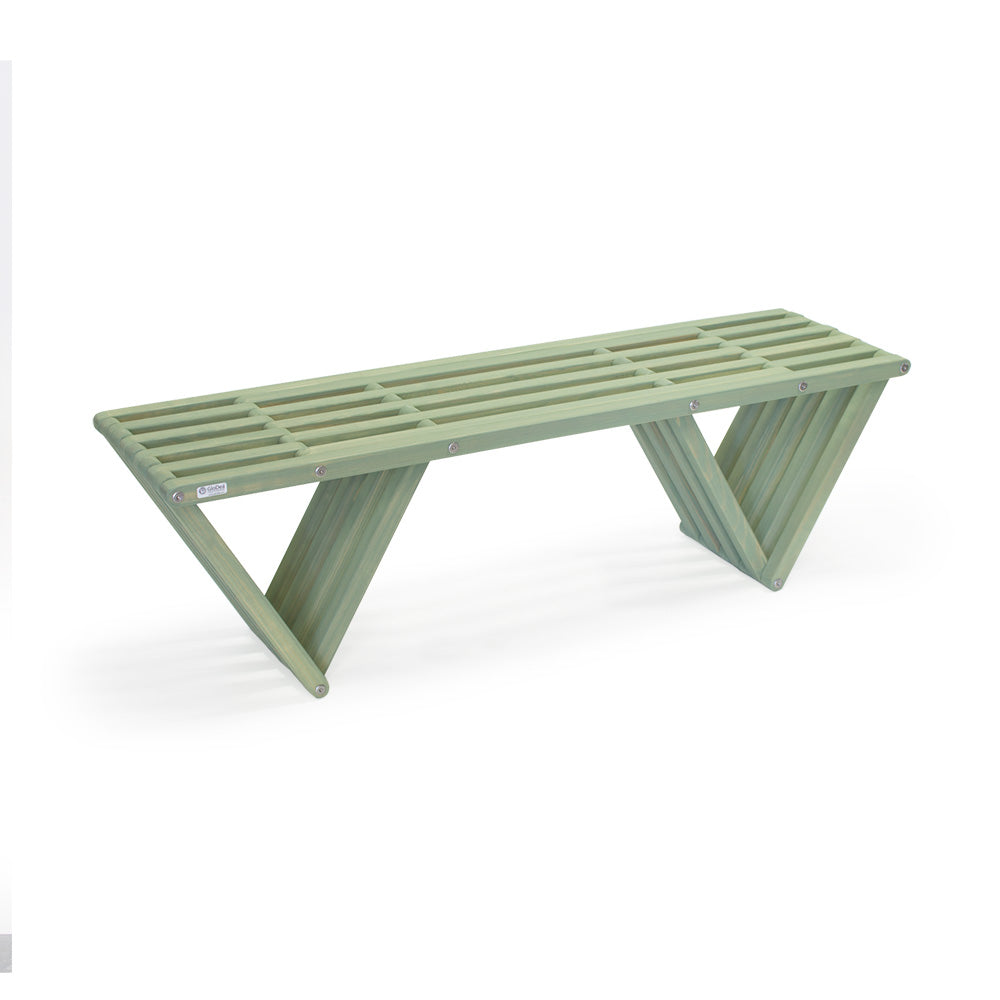 Backless Small Wood Bench Modern Design 54"L x 15"W x 17"H XQuare eco-friendly