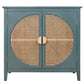 2 Doors Cabinet With Natural Rattan Weaving by Blak Hom