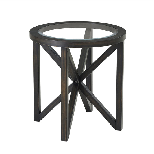 Modern Simple Tempered glass Side Table by Blak Hom