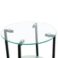 2-Piece Set Clear Tempered Glass Side Table. by Blak Hom