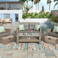 Set Of 4 Piece Outdoor Patio Furniture by Blak Hom