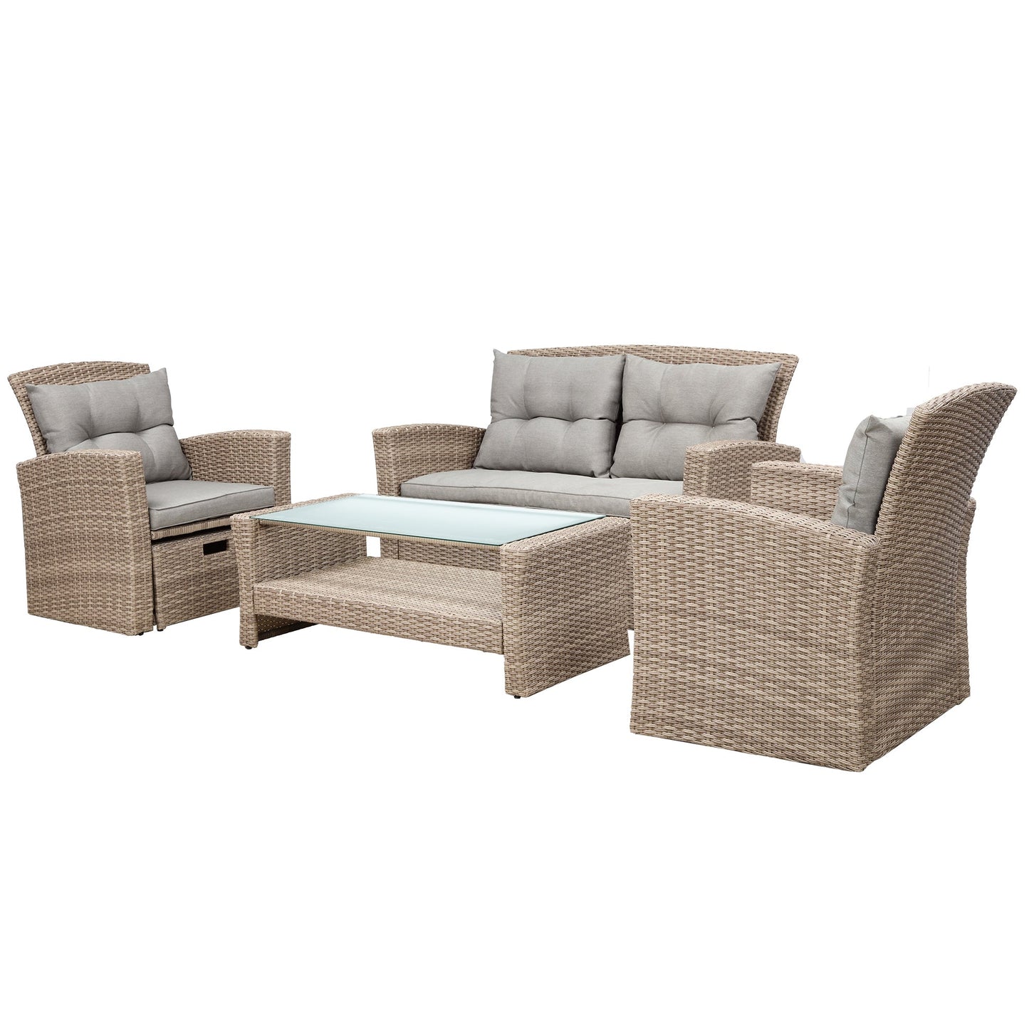 Set Of 4 Piece Outdoor Patio Furniture by Blak Hom