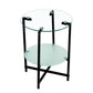 2-Piece Set Clear Tempered Glass Side Table. by Blak Hom