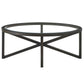 Modern Simple Tempered Glass Coffee Table by Blak Hom