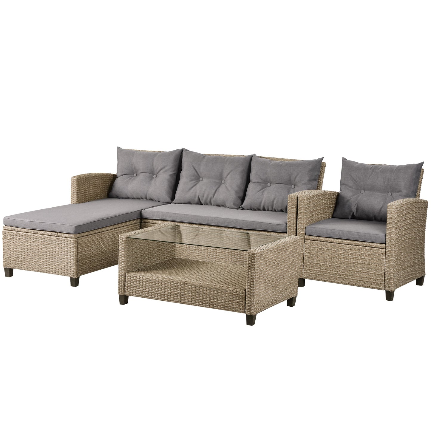 Set Of 4 Piece Outdoor, Patio Furniture by Blak Hom