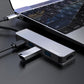 5-in-1 USB-C Hub Adapter – Sleek Aluminum Multiport Hub with HDMI, USB 3.0, and USB-C PD Charging – Compatible with PC and MAC