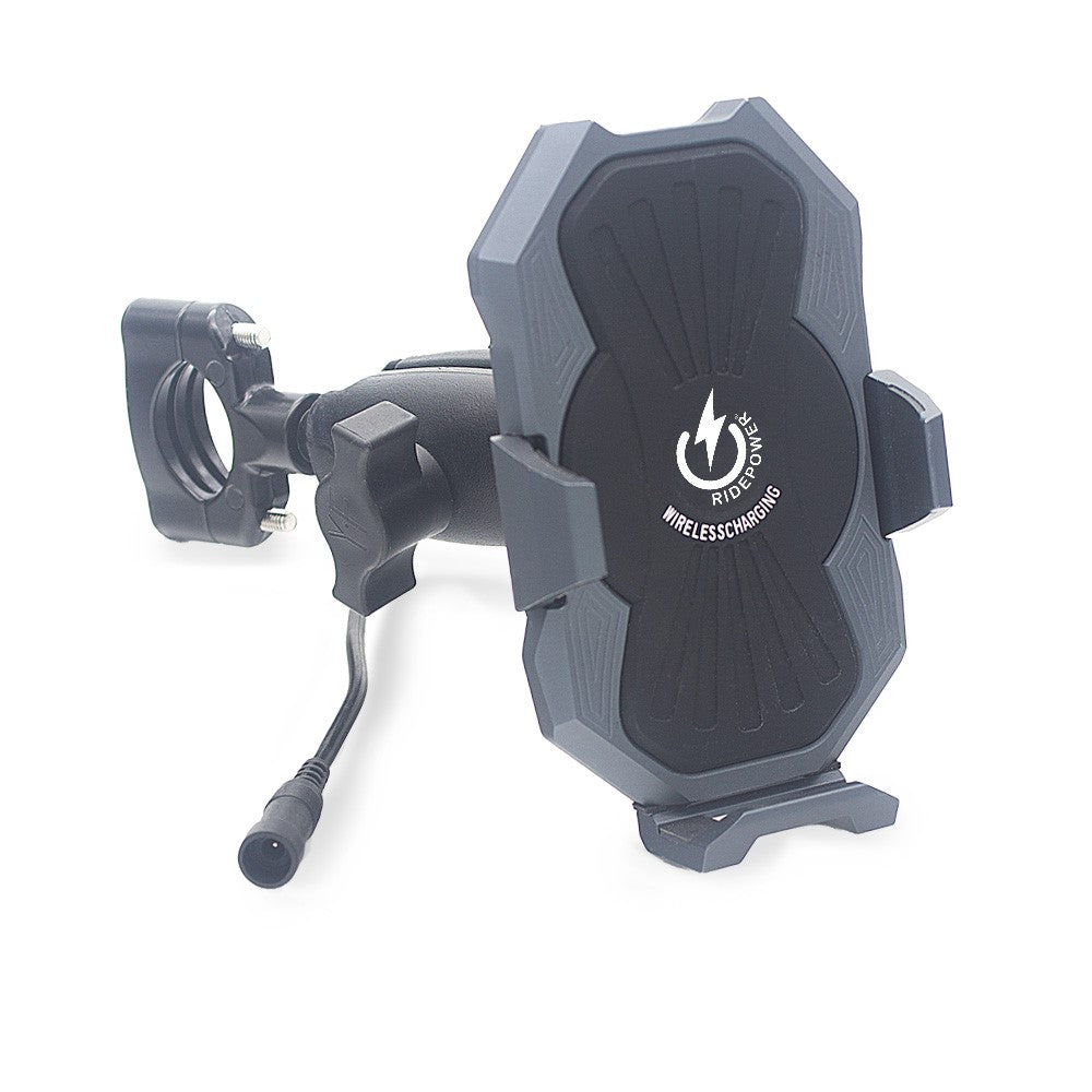 Metal Inductive Charging Phone Mount with a 2" handlebar adapter