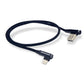 18" Phone Charging Cable with 90-Degree male USB to 90-degree male USBC connectors