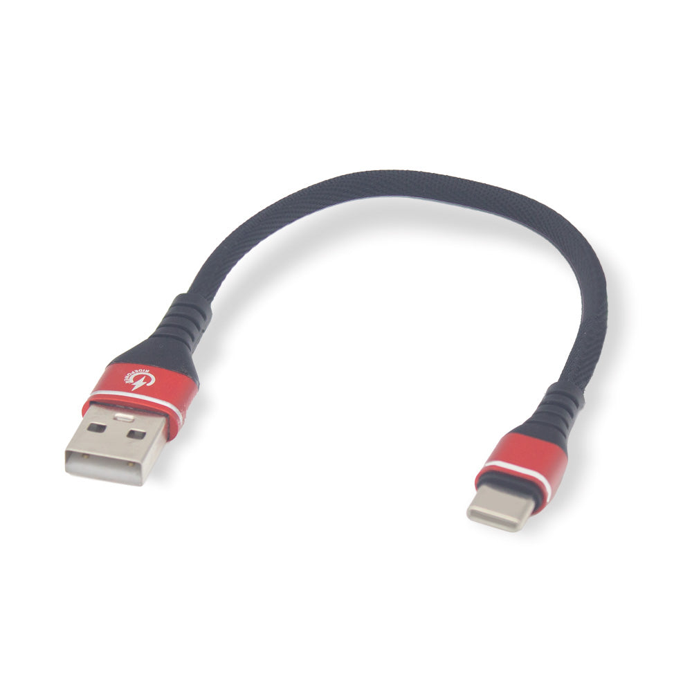 7 1/2" Phone Fast Charging and Data Cable male USB to male USBC