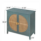 2 Doors Cabinet With Natural Rattan Weaving by Blak Hom