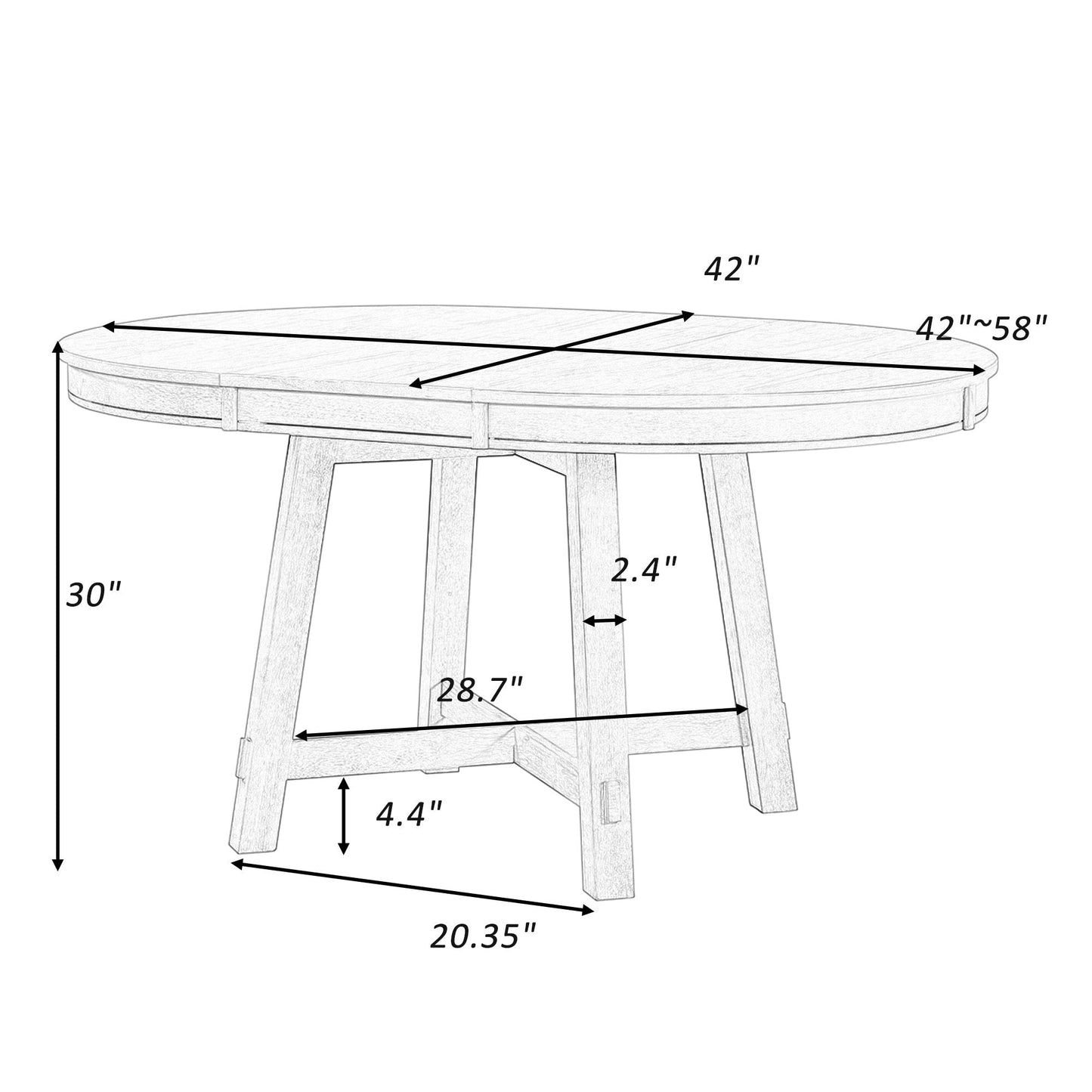 Farmhouse Round Extendable Dining Table by Blak Hom