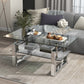 Transparent Tempered Glass Coffee Table by Blak Hom