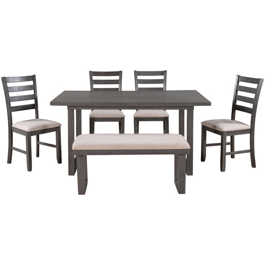 6-Pieces Solid Wood Dining Room Set by Blak Hom