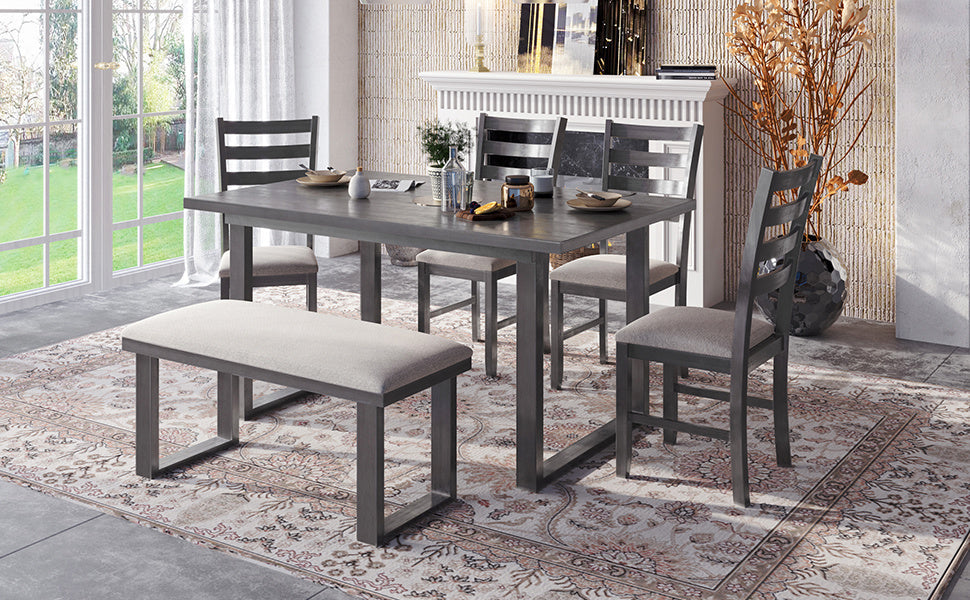 6-Pieces Solid Wood Dining Room Set by Blak Hom