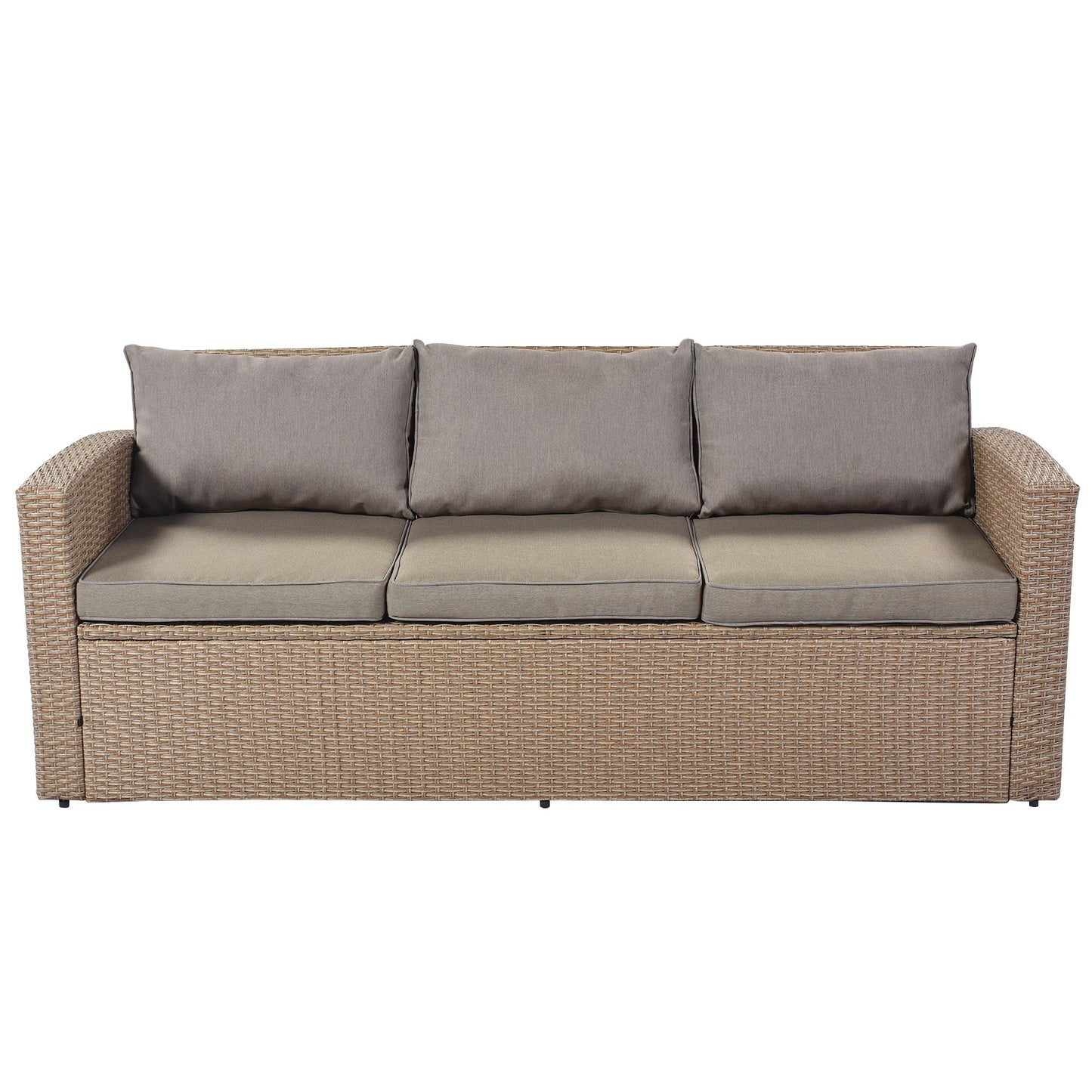 4-Piece Conversation Sofa Set with Beige Cushions by Blak Hom