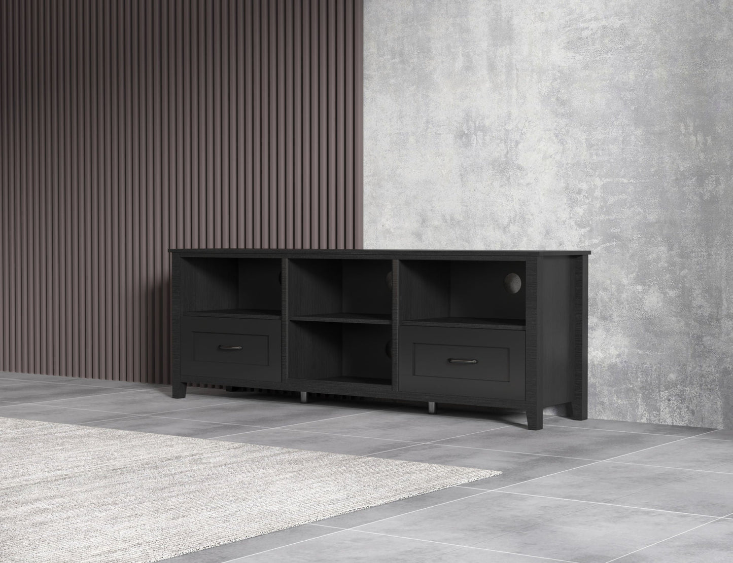 Black TV Stand for Living Room and Bedroom by Blak Hom