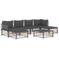 7 Piece Patio Lounge Set with Cushions Anthracite Poly Rattan by Blak Hom