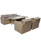 4-Piece Conversation Sofa Set with Beige Cushions by Blak Hom