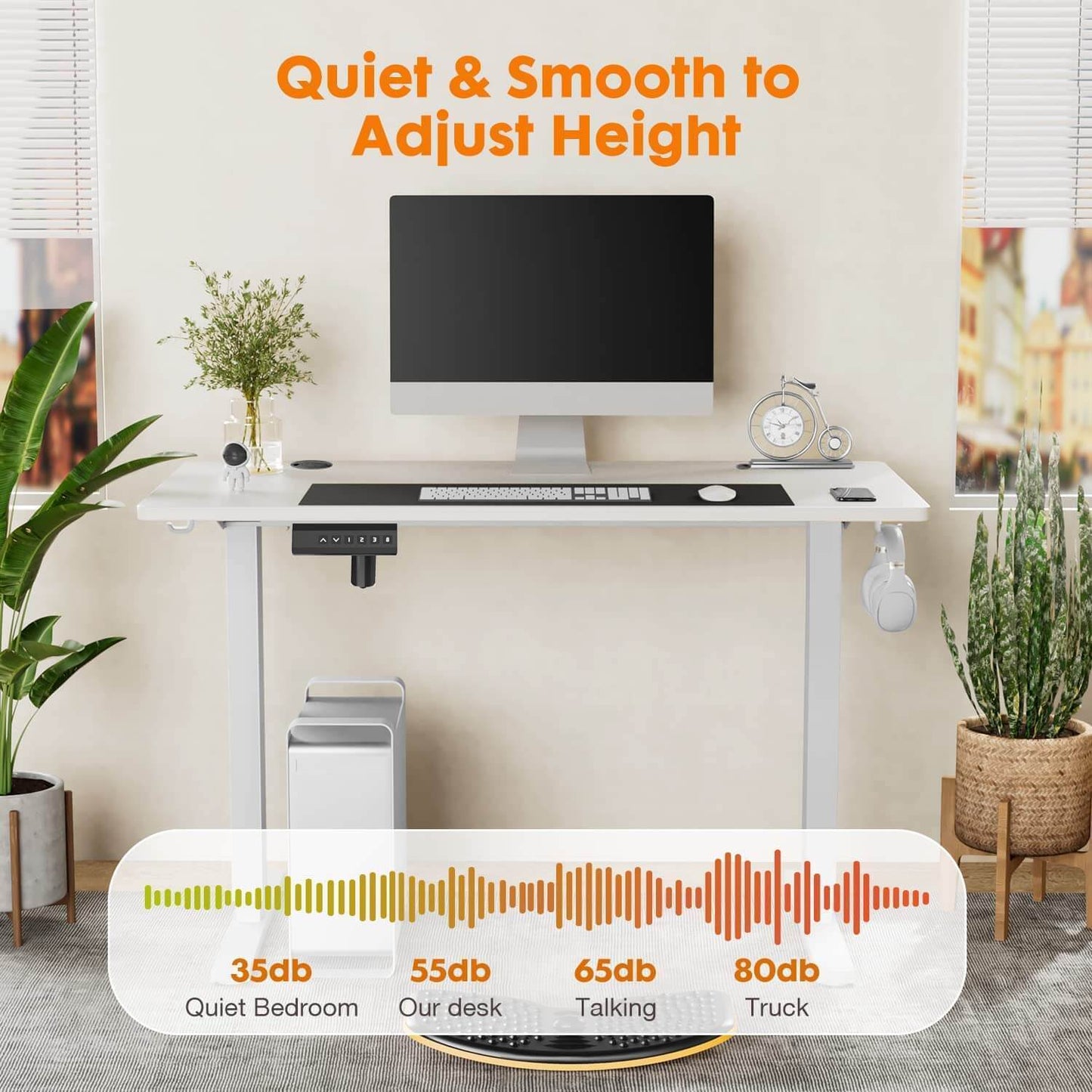 Electric Height Adjustable Standing Desk by Blak Hom