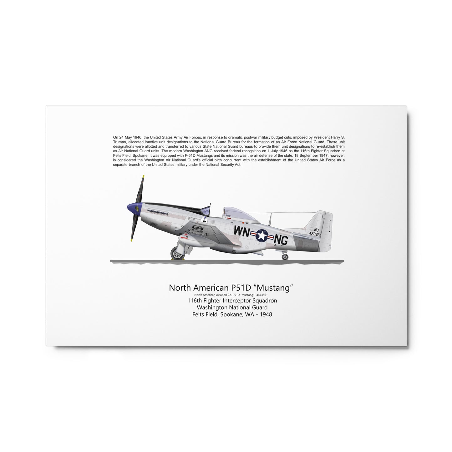 Antique aircraft-USA North American P51D Mustang-B By Gianfranco Lanini