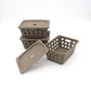 SMALL STORAGE BASKETS WITH LID 3 PIECE SETS 7 3/8” X 5 5/8” X 3 3/8” Coza