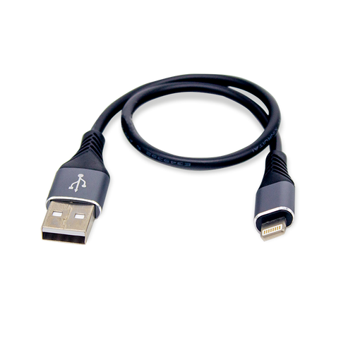 12" Phone Charging Cable male USB to male Lightning