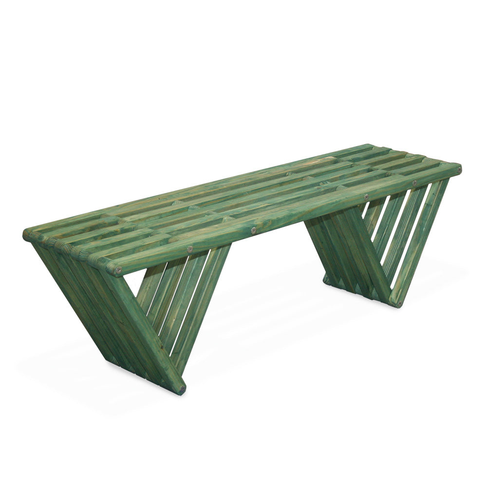 Backless Solid Wood Small Bench Modern Design 54"L x 15"W x 17"H XQuare eco-friendly