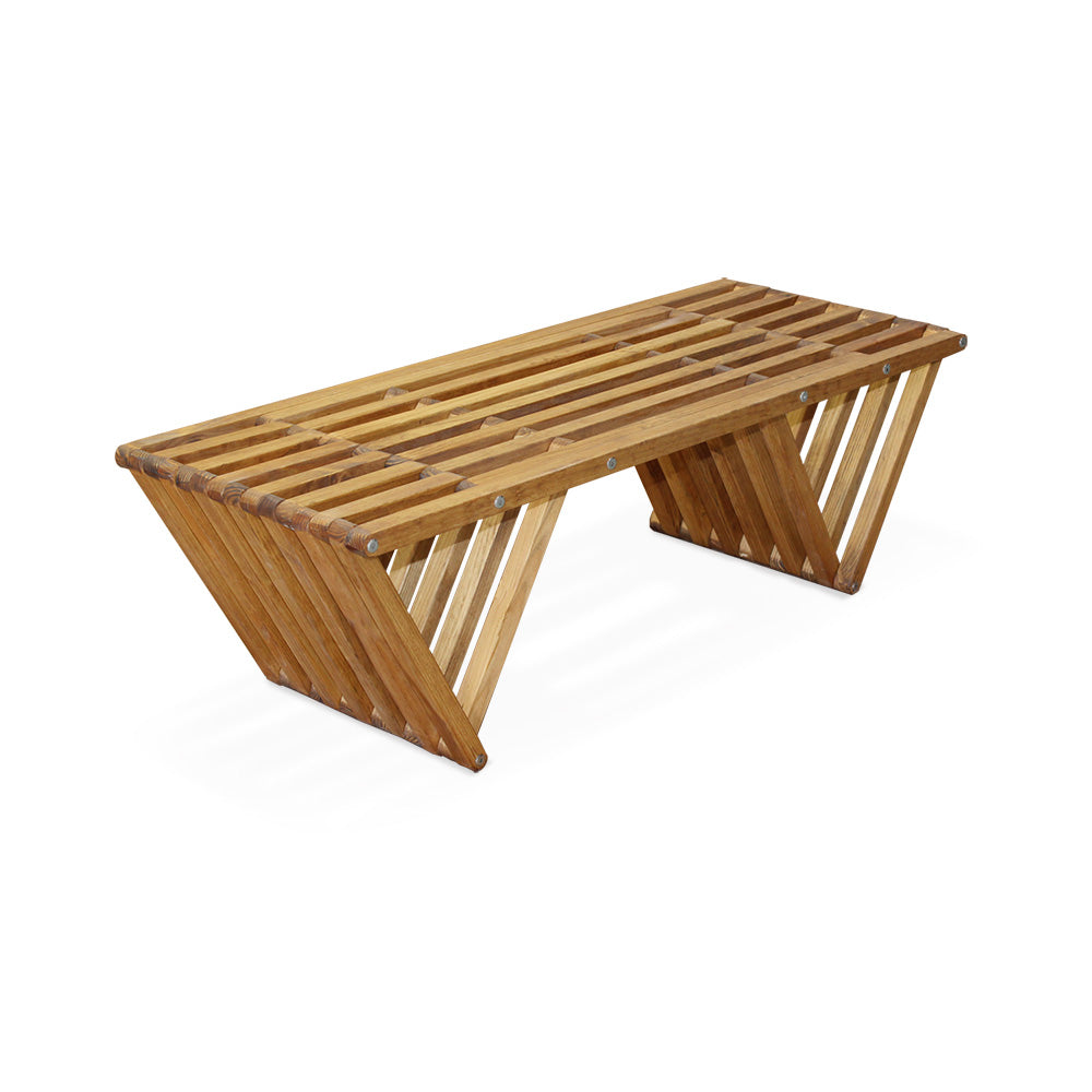 Backless solid wood scandinavian design bench L 54" x W 20" x H 17" USA Made