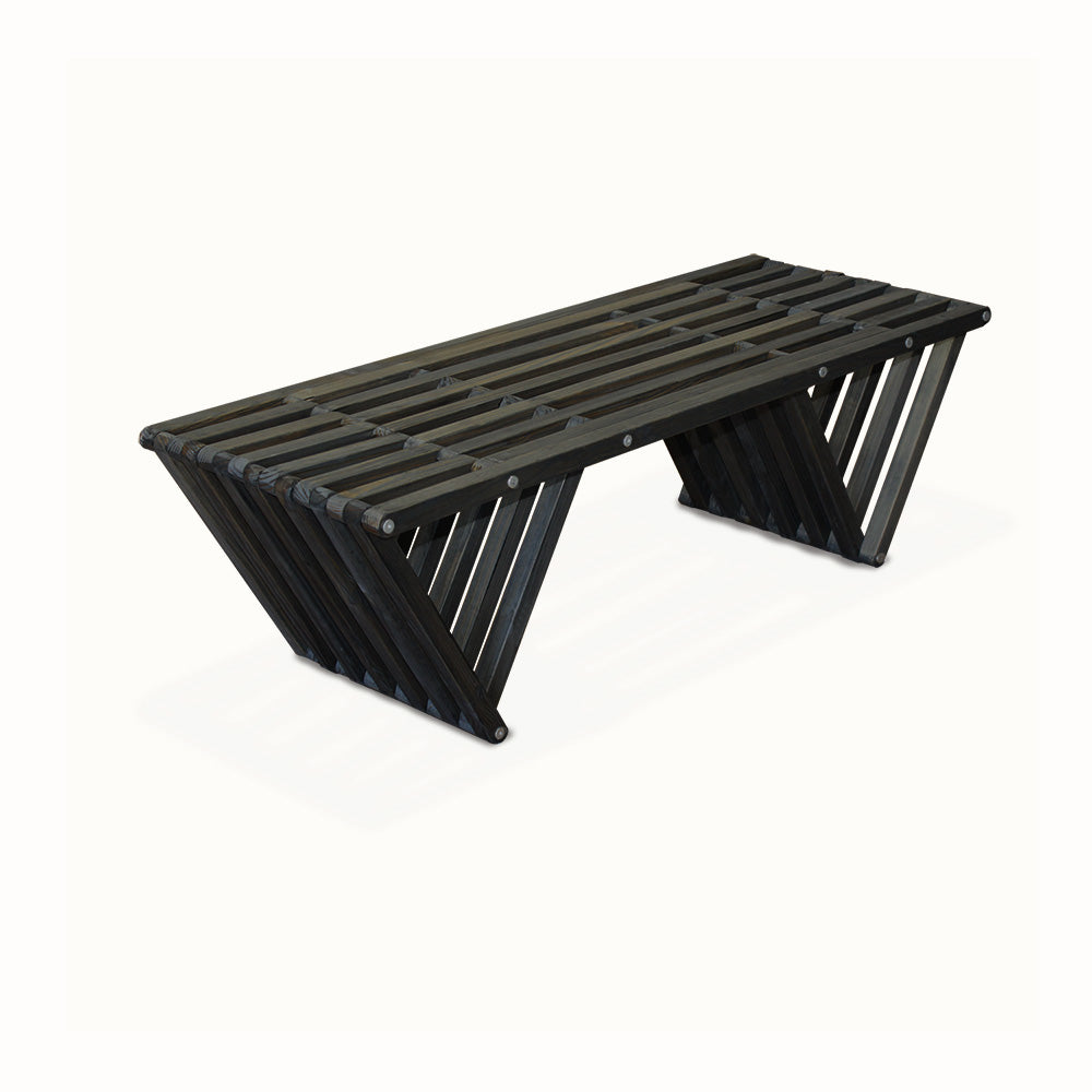 Backless solid wood scandinavian design bench L 54" x W 20" x H 17" USA Made